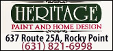 Heritage Paint & Home Design Sponsorship Banner
